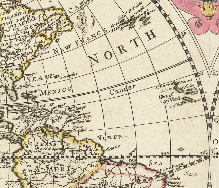 Mappa del Mondo Antico del 1671 di Richard Blome - Prima Carta Murale dell&