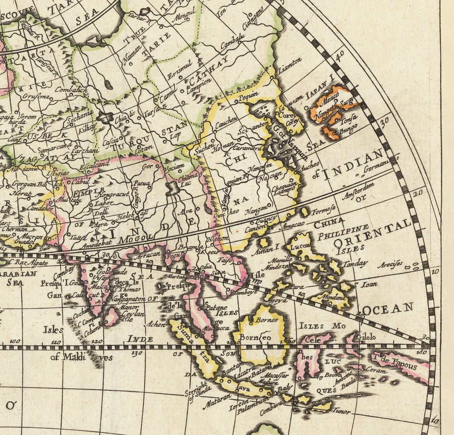 Mappa del Mondo Antico del 1671 di Richard Blome - Prima Carta Murale dell&