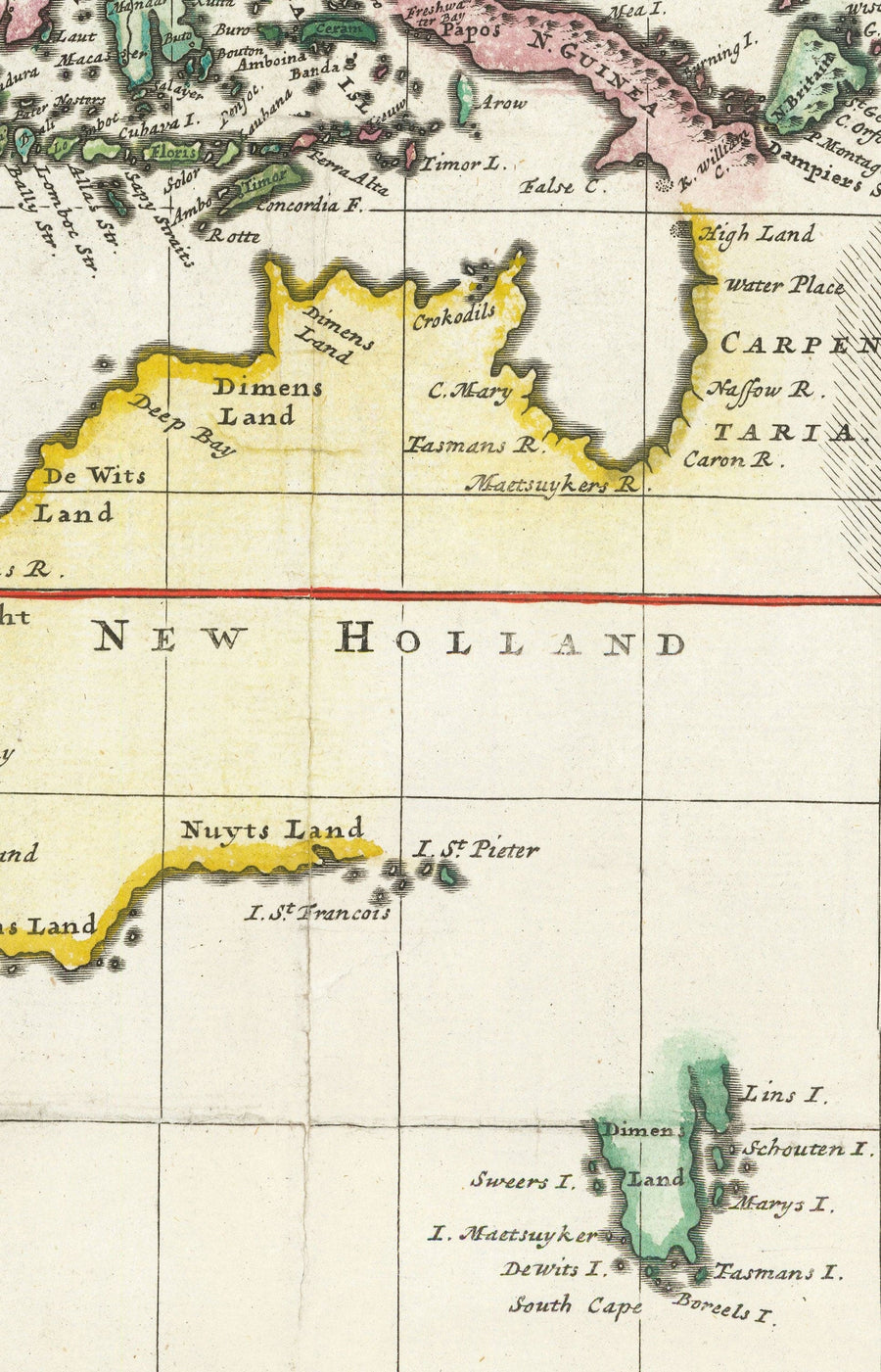 Mappa del Mondo Antico del 1719 di Herman Moll - Grande Atlante Coloniale e di Esplorazione 