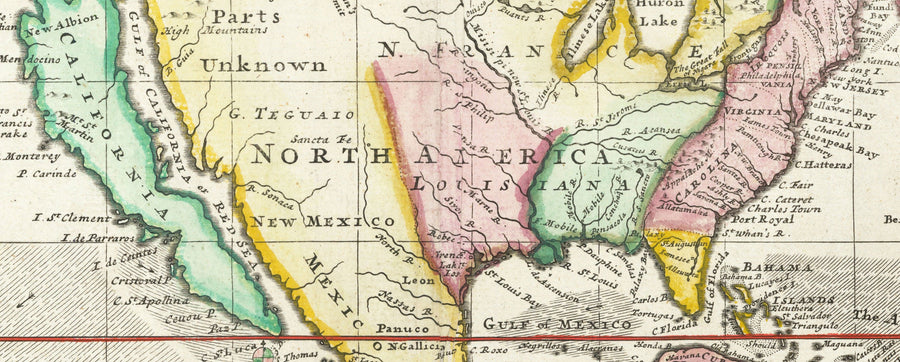 Mappa del Mondo Antico del 1719 di Herman Moll - Grande Atlante Coloniale e di Esplorazione 