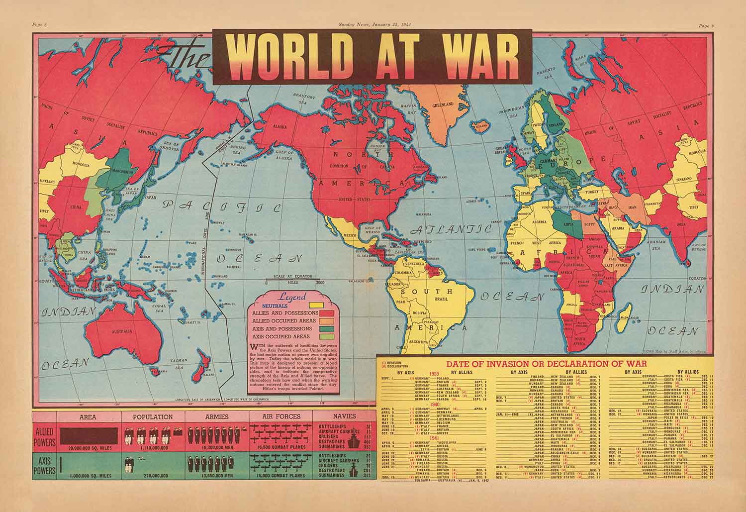 Wisconsin Adizzpro Ww2 Map.pdf Old World War 2 Map, 1942 -